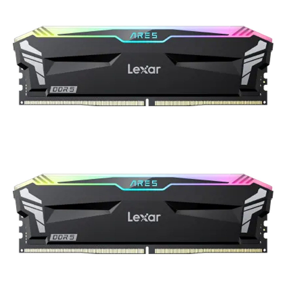 Lexar 32GB (2x16GB) ARES RGB 6000MHz CL30 XMP/EXPO DDR5 Soğutuculu Siyah Dual Kit Ram