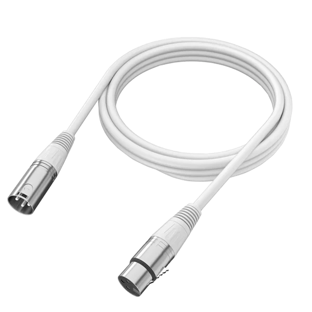 FIFINE L9 Profesyonel XLR Beyaz Mikrofon Kablosu 3 Metre
