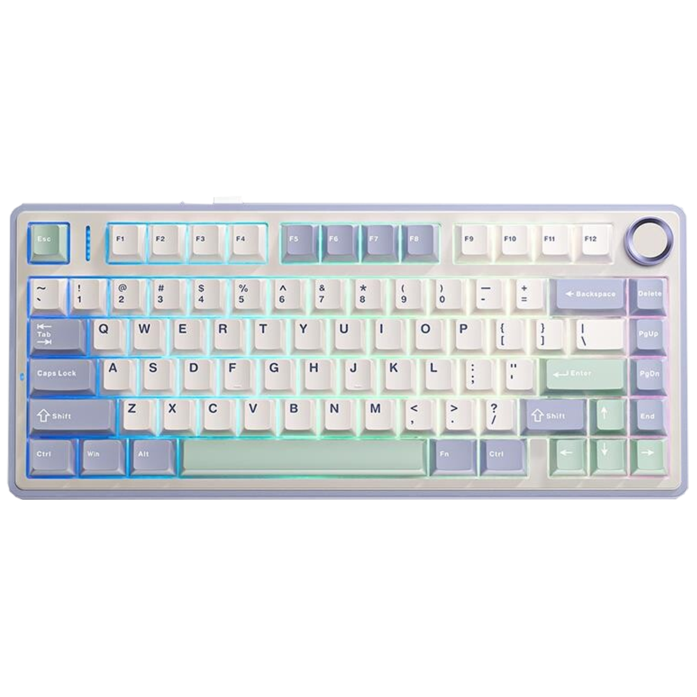 Aula F75 Gray Switch Hot Swap TKL RGB Pastel Kablosuz Gaming Klavye