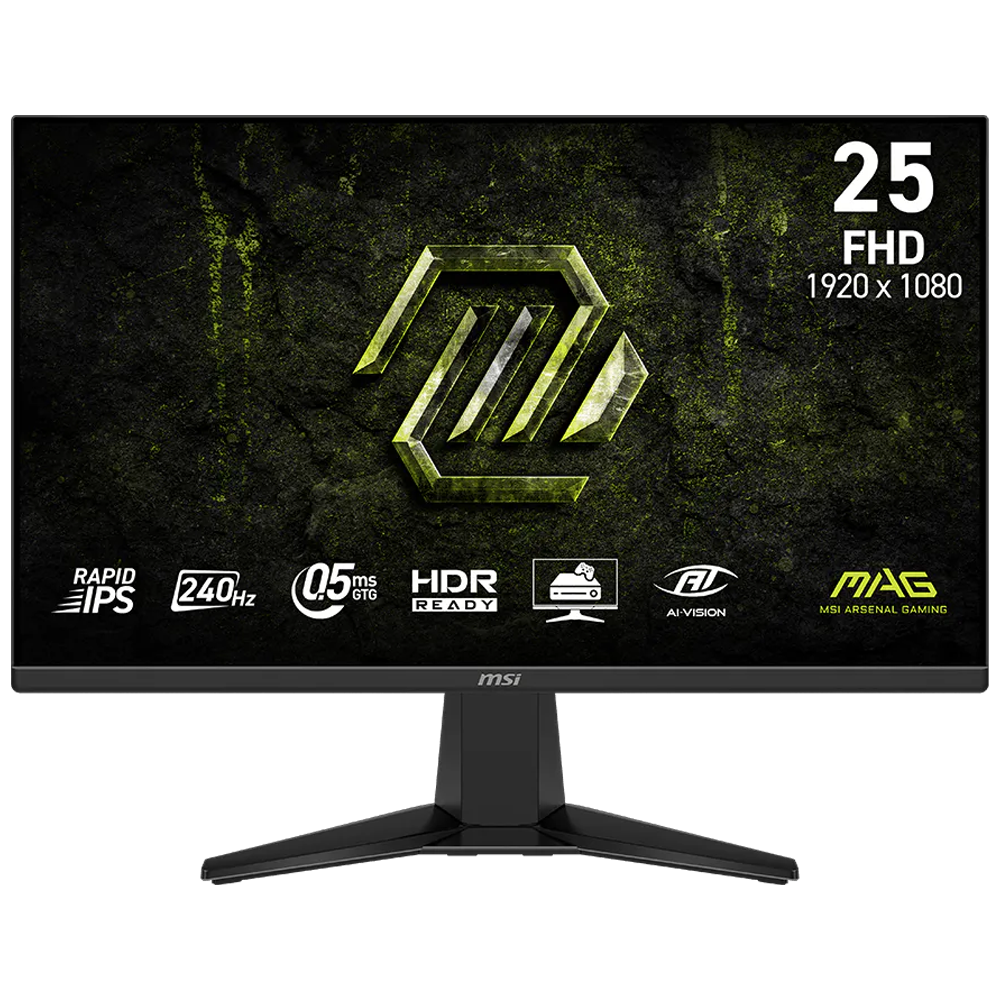 MSI MAG 255F X24 25" 240Hz 0.5ms HDMI DP Adaptive-Sync HDR Ready FHD Rapid IPS Monitör