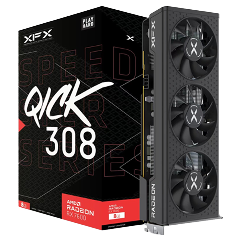XFX Speedster QICK Radeon RX 7600 8GB GDDR6 128 Bit Ekran Kartı görsel 1