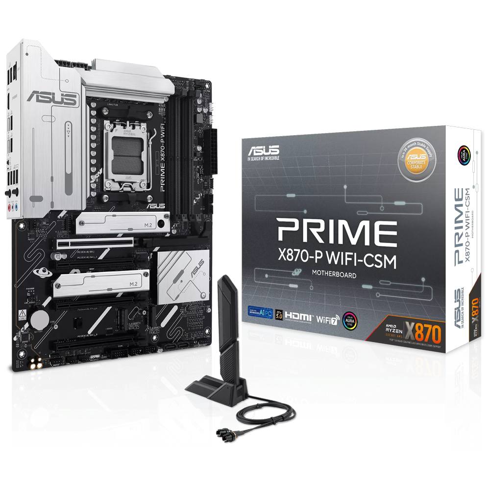 ASUS PRIME X870-P WIFI-CSM 8000MHz OC DDR5 Soket AM5 M.2 HDMI ATX Anakart görsel 1