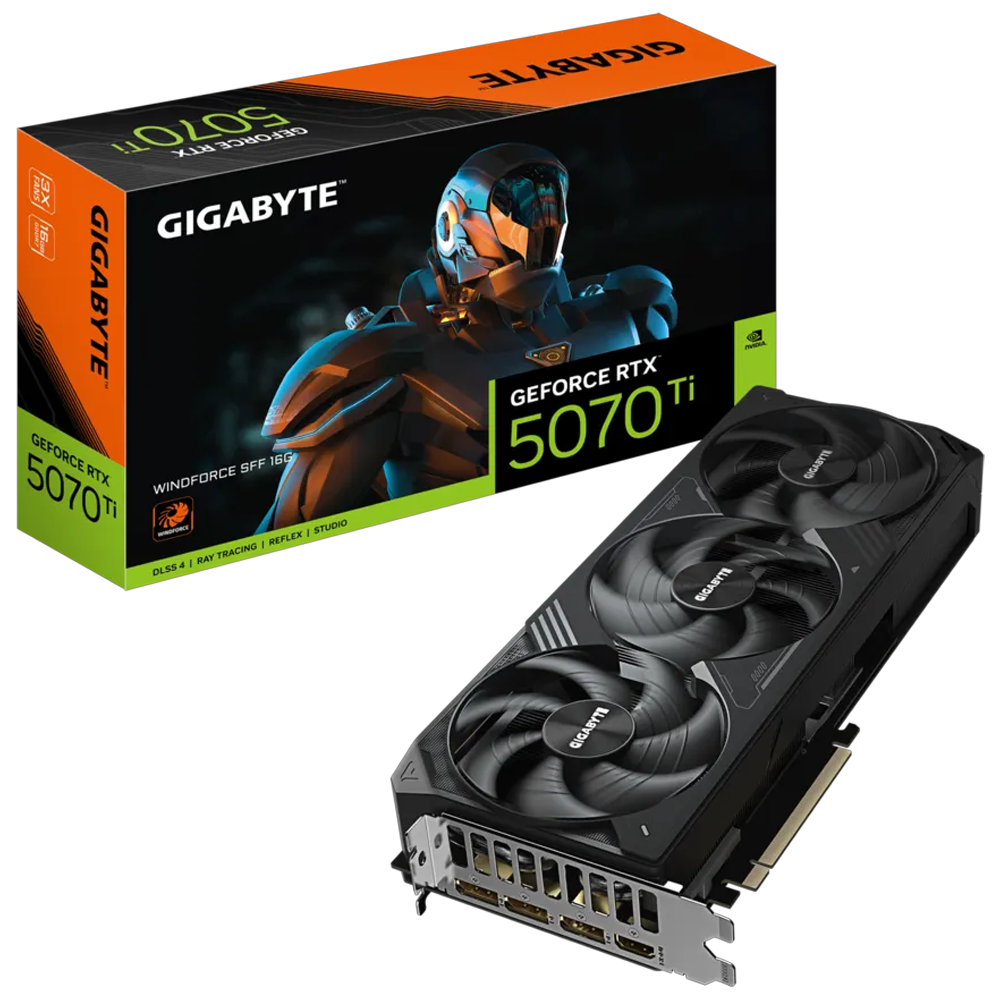 GIGABYTE GeForce RTX 5070 Ti WINDFORCE SFF 16G GDDR7 DLSS 4 256 Bit Ekran Kartı görsel 1