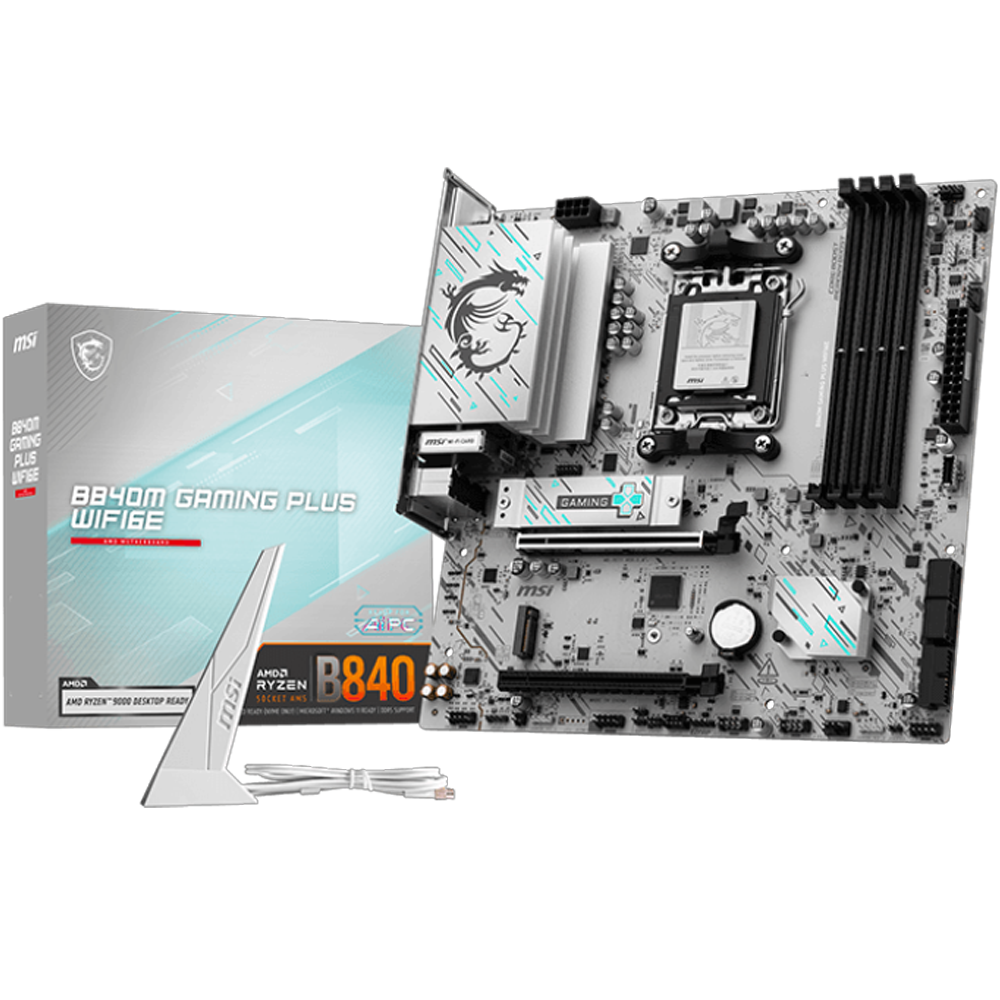 MSI B840M GAMING PLUS WIFI6E 8000MHz OC DDR5 Soket AM5 M.2 USB-C HDMI mATX Anakart