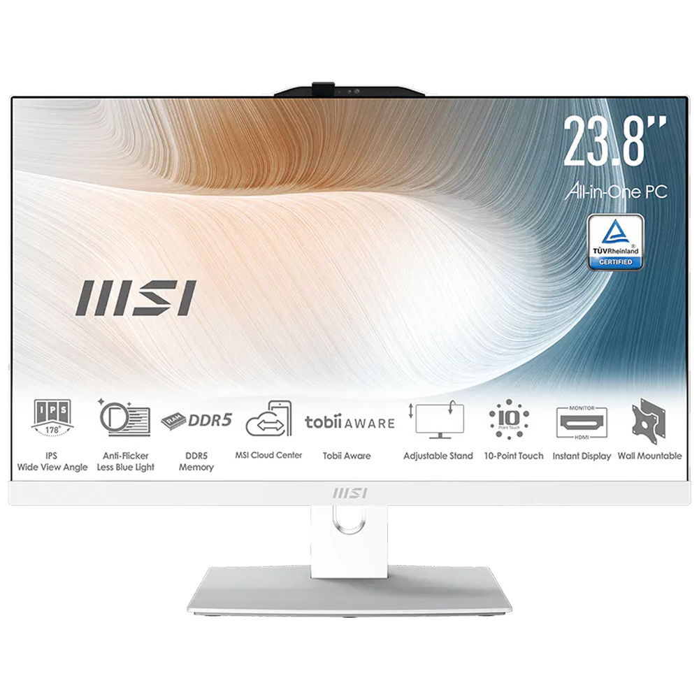 MSI MODERN AM242P 1M-2089XEU Core 5 Processor 120U 16GB DDR5 512GB SSD 23.8" FHD Beyaz AIO Masaüstü PC