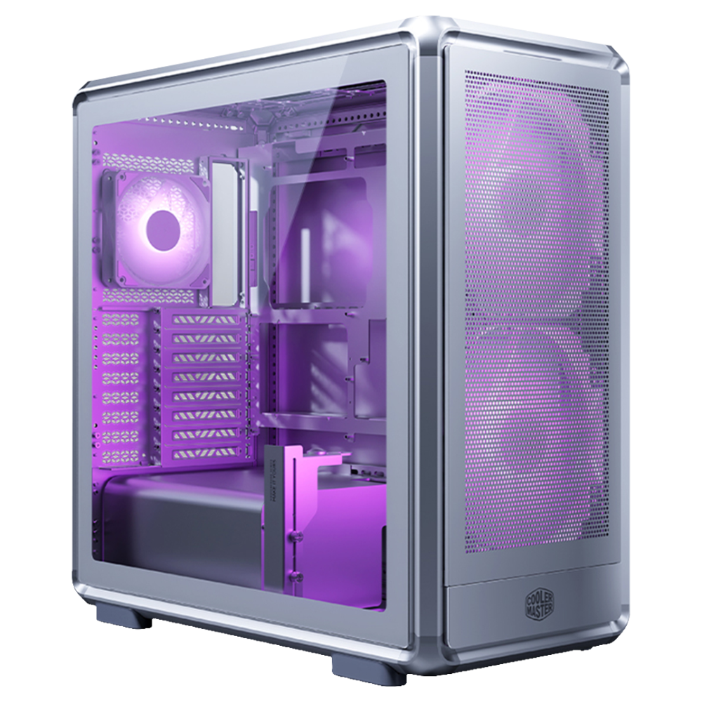 Cooler Master Masterframe 600 Mesh ARGB 200mm Tempered Glass USB 3.2 Silver E-ATX Mid Tower Kasa