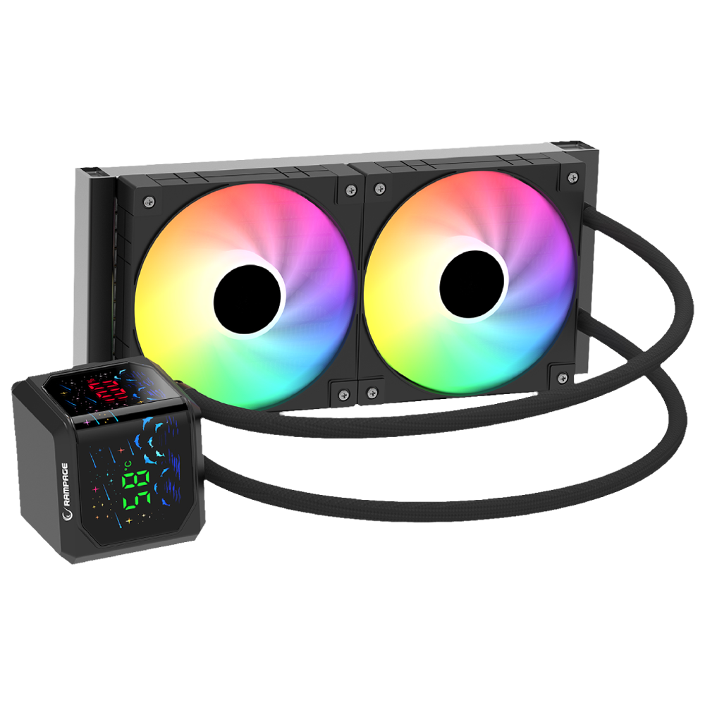 Rampage HELIOS D24 ARGB LED Sıcaklık Göstergeli 240mm İşlemci Sıvı Soğutucu