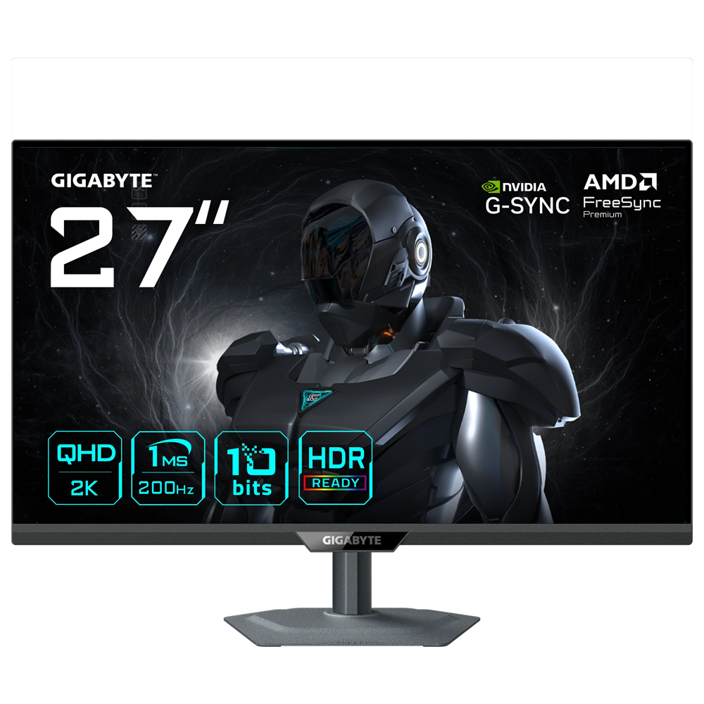 GIGABYTE G27Q2 27" 200Hz(OC) 0.5ms HDMI DP G-Sync FreeSync Premium Pivot HDR10 QHD SS IPS Gaming Monitör