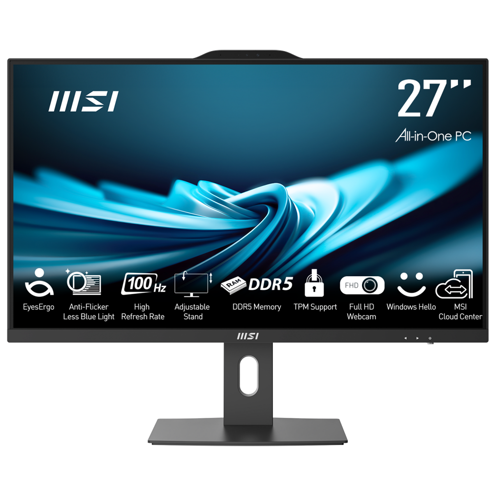 MSI PRO AP272P 14M-867XEU Core i5 14400 16GB(8GBx2) DDR5 512GB SSD 27" FHD IPS AIO Masaüstü PC