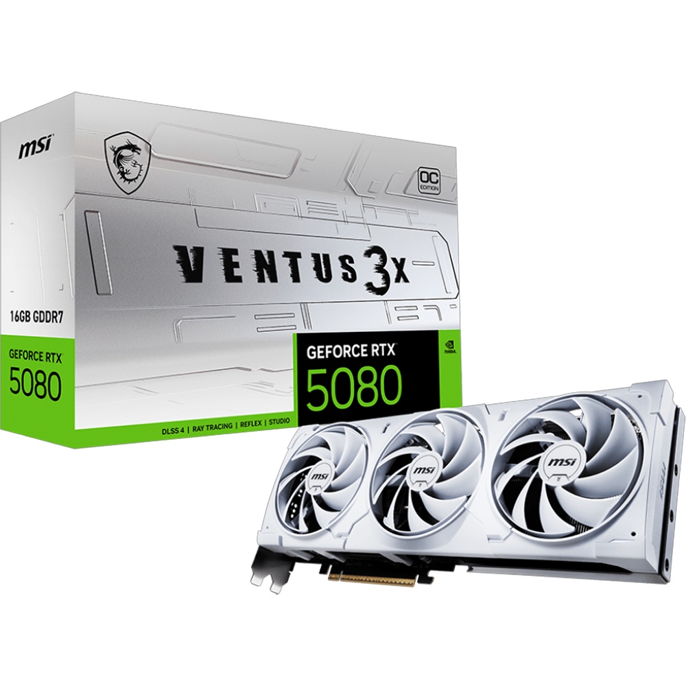 MSI GeForce RTX 5080 16G VENTUS 3X OC WHITE 16GB GDDR7 DLSS 4 256 Bit Ekran Kart