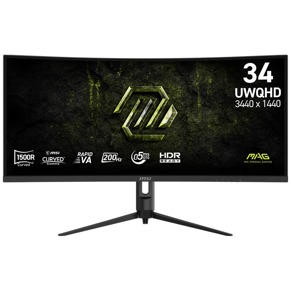 MSI MAG 342CQRF E20 34" 200Hz 0.5ms HDMI DP FreeSync Premium HDR Ready Pivot UWQHD Fast VA Curved 1500R Monitör