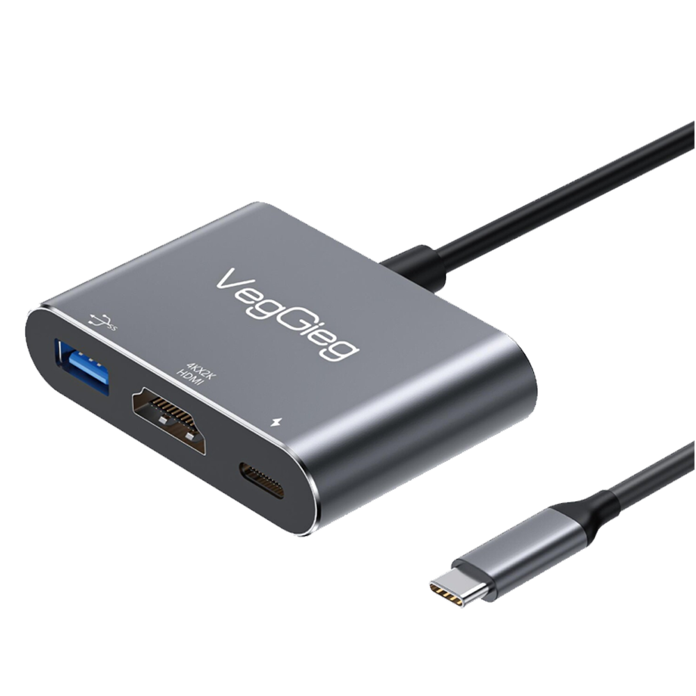 VegGieg Type-C 4K HDMI  Type-C PD1000W USB-A 3.0 Hub Dönüştürücü Adaptör