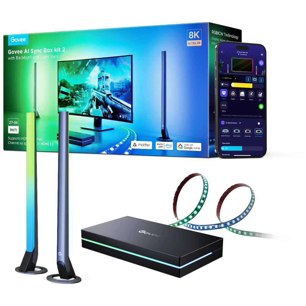 Govee AI Sync Box Kit 2 27-34" Monitör Arka Aydınlatma