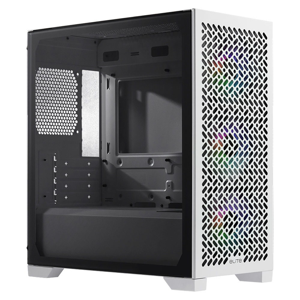 Cooler Master ELITE 302 ARGB Tempered Glass USB 3.2 Beyaz mATX Kasa görsel 1