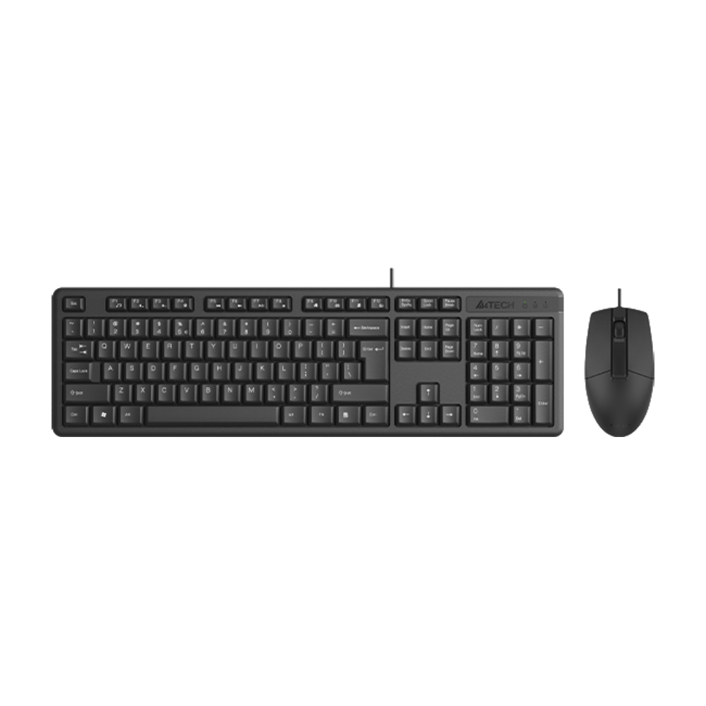 A4 Tech KR 3330S Siyah Kablolu Klavye Mouse Set