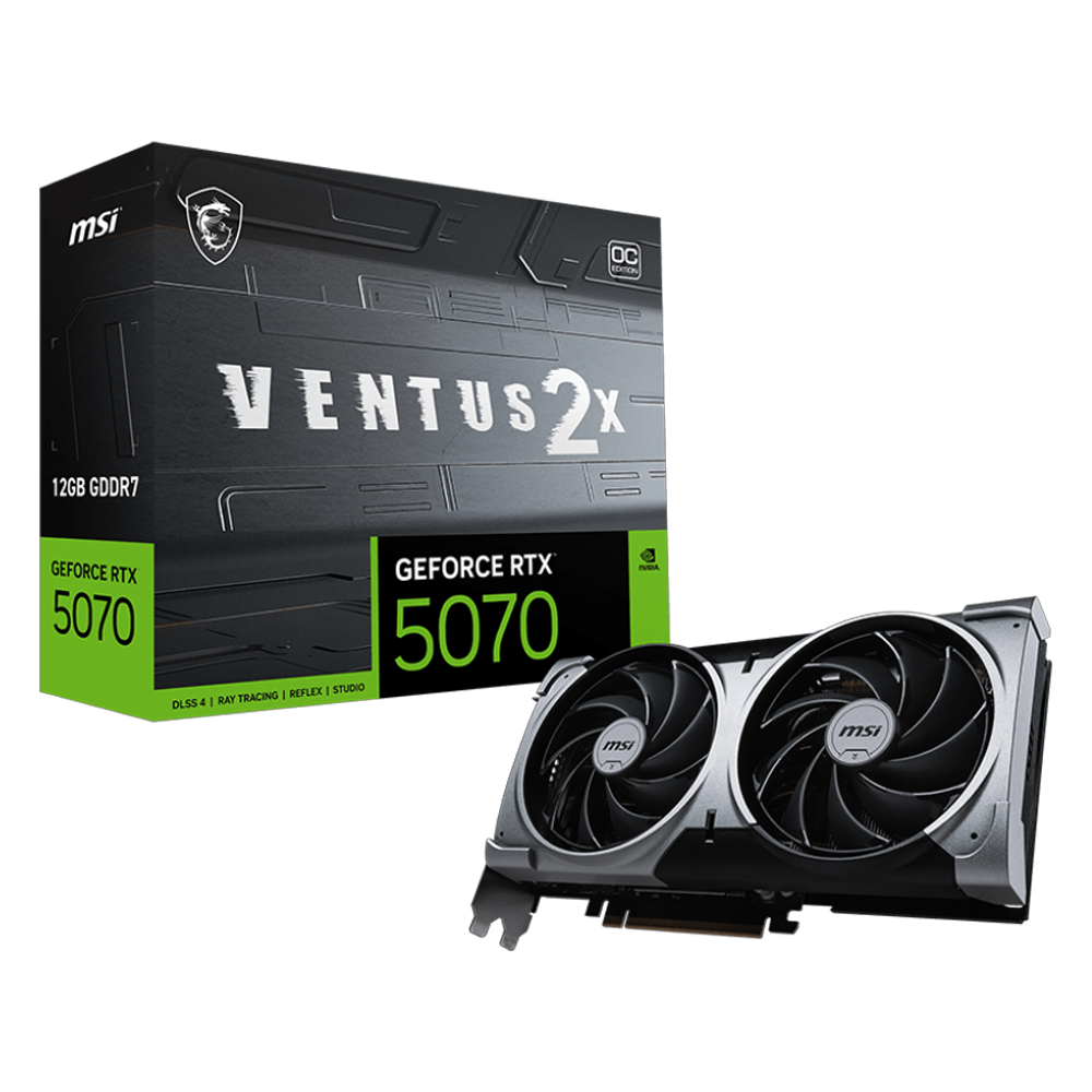 MSI GeForce RTX 5070 12G VENTUS 2X OC GDDR7 DLSS 4 192 Bit Ekran Kartı