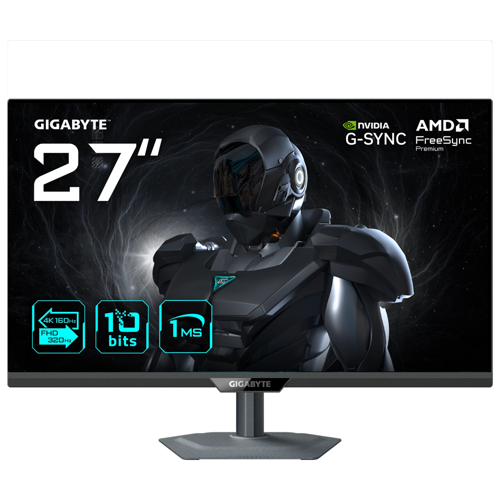 GIGABYTE G27UP 27" 4K 160Hz FHD 320Hz 1ms HDMI DP Type-C G-Sync FreeSync HDR10 UHD Dual Mode SS IPS Gaming Monitör