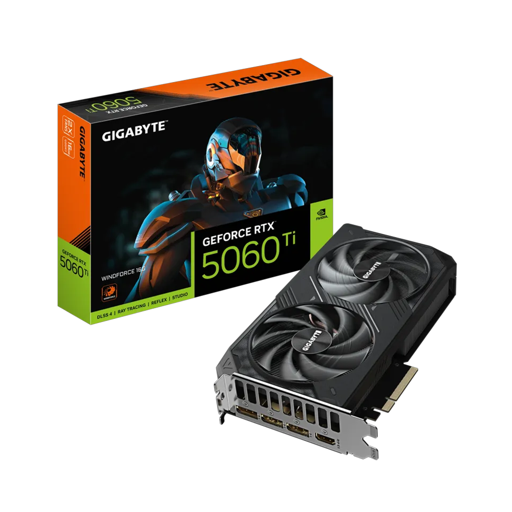 GIGABYTE GeForce RTX 5060 Ti WINDFORCE 16G GDDR7 DLSS 4 128 Bit Ekran Kartı görsel 1
