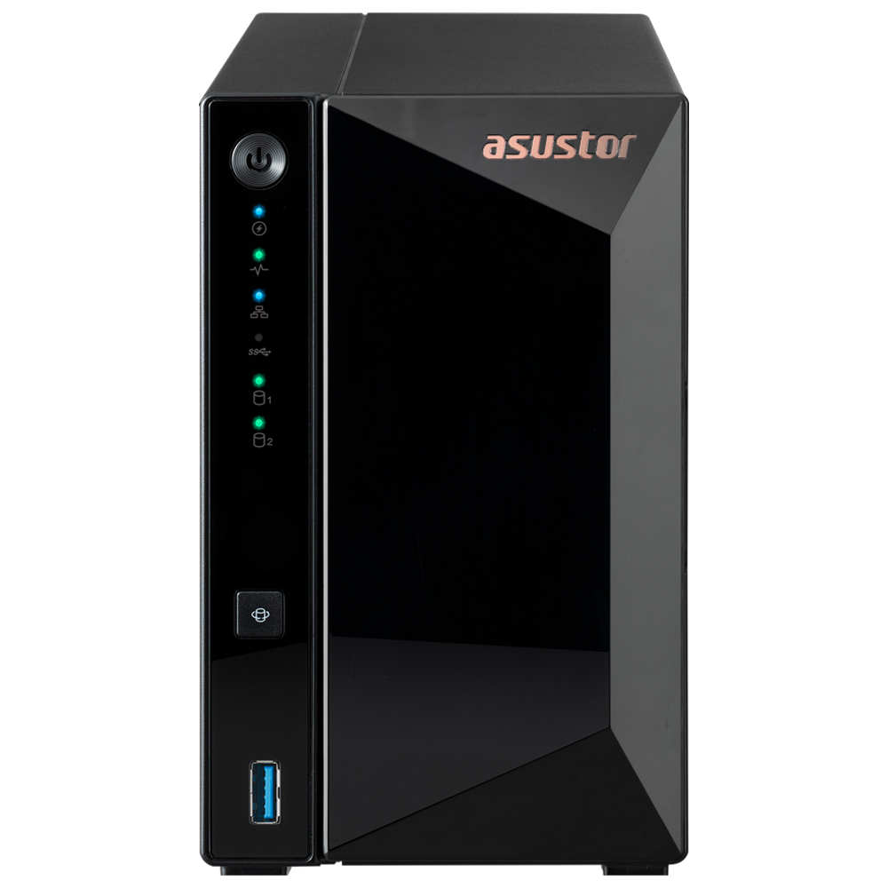 ASUSTOR Drivestor 2 Pro Gen2 AS3302T V2 Realtek RTD1619B 2GB DDR4 2 Yuvalı 2.5GbE USB 3.2 NAS Depolama Cihazı