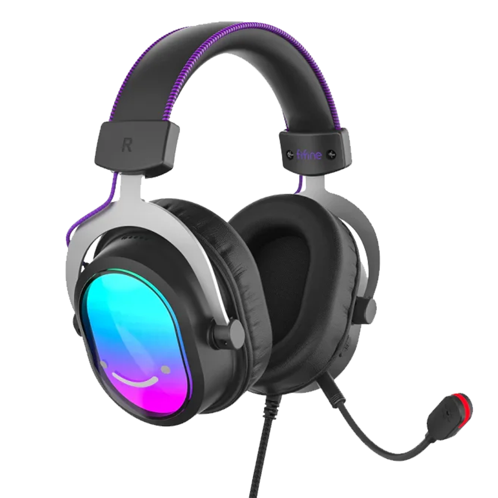 Fifine Ampligame H16 Mikrofonlu 7.1 RGB Siyah Gaming Kulaklık