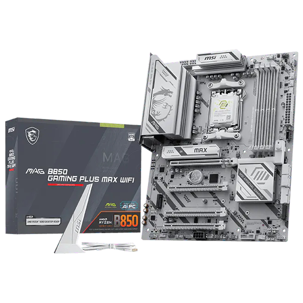 MSI MAG B850 GAMING PLUS MAX WIFI 8200MHz(OC) DDR5 Soket AM5 M.2 DP Type-C ATX Anakart