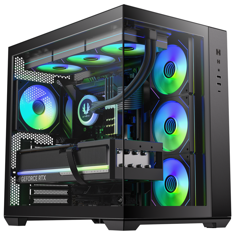 BitFenix AL118 850W 80+ Bronze Tempered Glass 7x ARGB USB 3.0 Siyah ATX Mid Tower  Kasa görsel 1