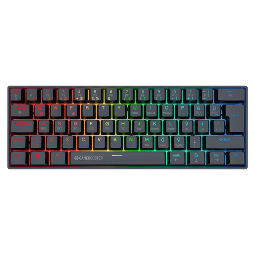 GameBooster Syma Blue Switch RGB Siyah Mekanik Kablolu Gaming Klavye