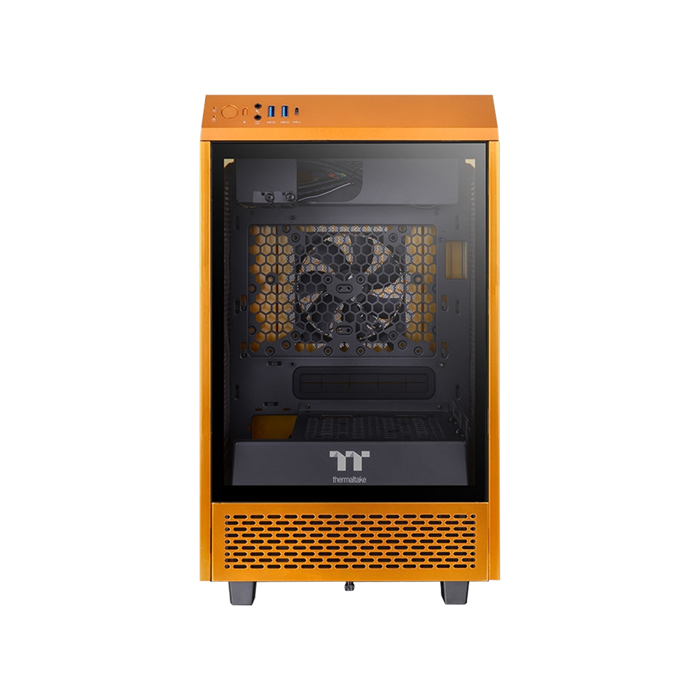 Thermaltake The Tower 100 Metallic Gold Tempered Glass USB 3.0 Mini ITX Kasa görsel 1