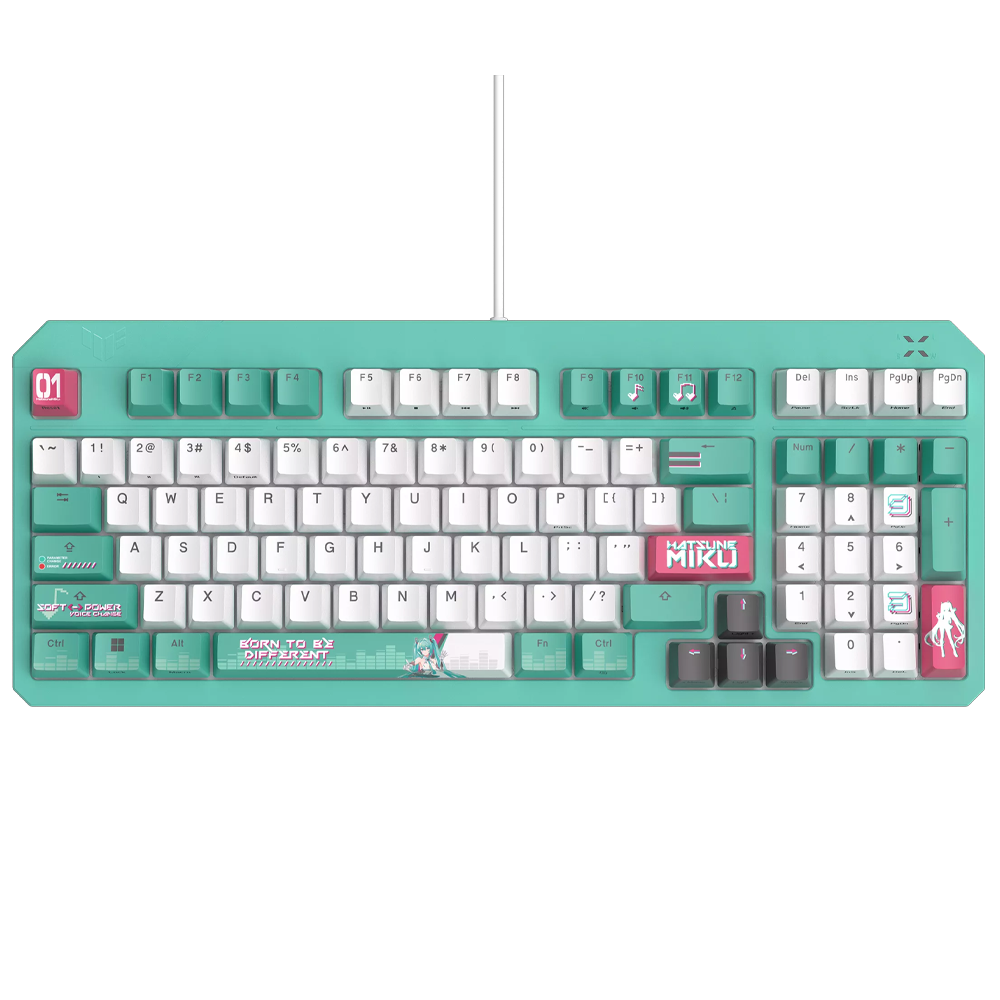 ASUS TUF GAMING K3 GEN II MIKU RGB Red Switch Gaming Klavye