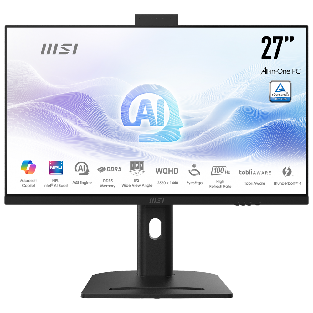 MSI MODERN AM273QP AI 1UMG-416XEU Ultra 7 155H 32GB DDR5 1TB SSD FreeDos 27 " WQHD Siyah AIO Masaüstü PC