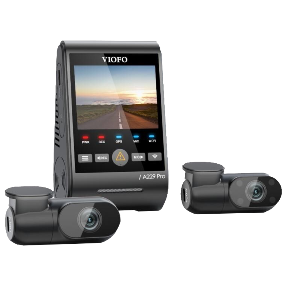 VIOFO A229 Pro 4K 2K 1080P 3 Kameralı HDR Sony Starvis 2 Sensörlü Wİ-Fi GPS'li Araç Kamerası