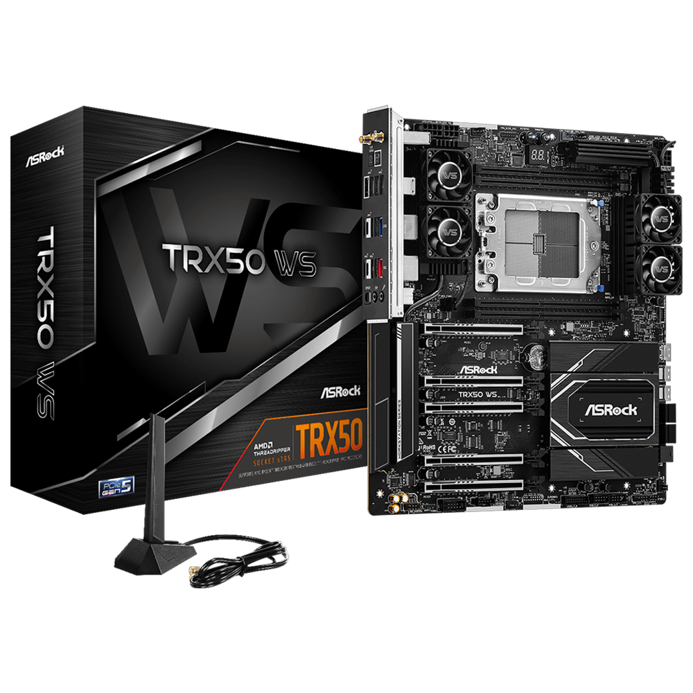 ASROCK TRX50 WS WIFI 7600MHz(OC) DDR5 Soket AM5 M.2 E-ATX Anakart