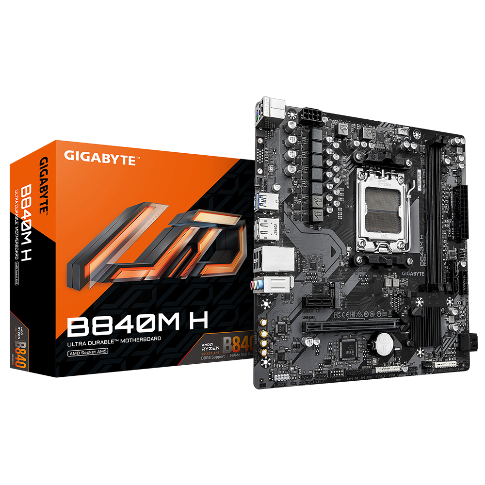 GIGABYTE B840M H 7200MHz OC DDR5 Soket AM5 M.2 HDMI DP mATX Anakart