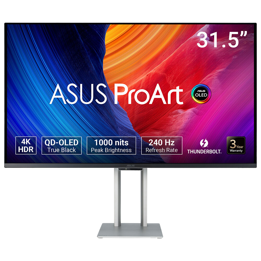 ASUS ProArt Display PA32UCDM 32" 240Hz 0.1ms HDMI USB-C USB 3.2 AdaptiveSync Pivot HDR10 QD-OLED Monitör