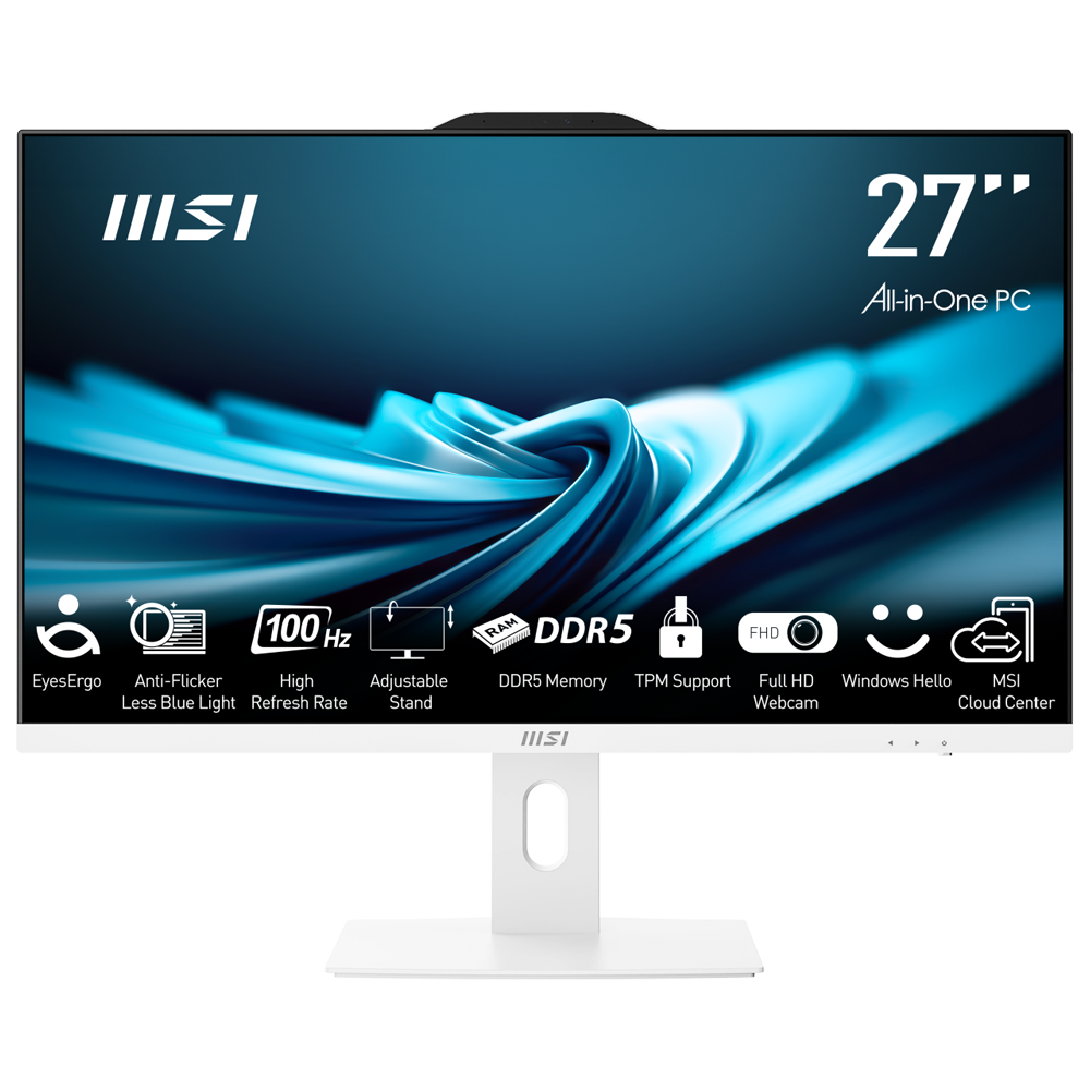 MSI PRO AP272P 14M-868XEU Core i5 14400 16GB(8GBx2) DDR5 512GB SSD 27" FHD IPS Beyaz AIO Masaüstü PC