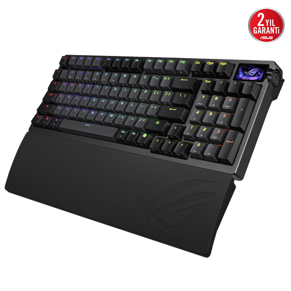 ASUS ROG AZOTH 96 HE ROG HFX V2 Manyetik Switch Kablosuz Türkçe RGB Siyah Mekanik Gaming Klavye