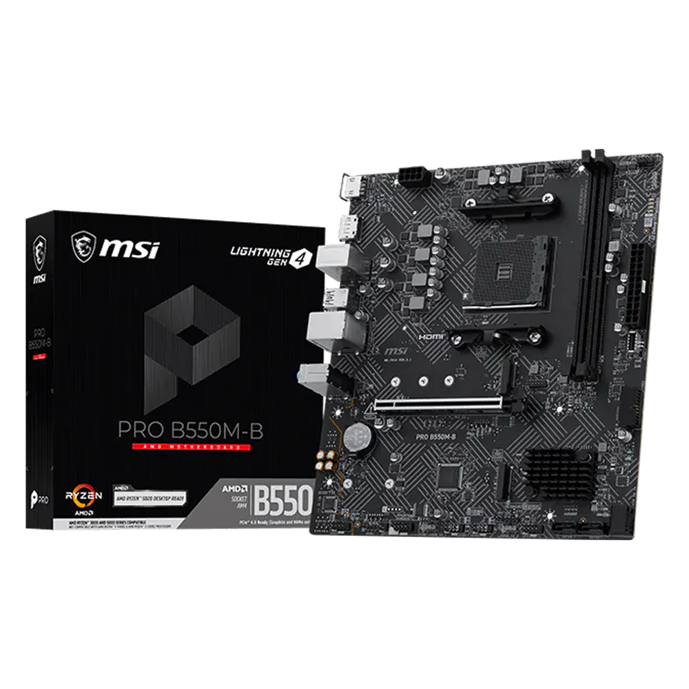 MSI PRO B550M-B 4600MHz(OC) DDR4 Soket AM4 M.2 HDMI DP mATX Anakart