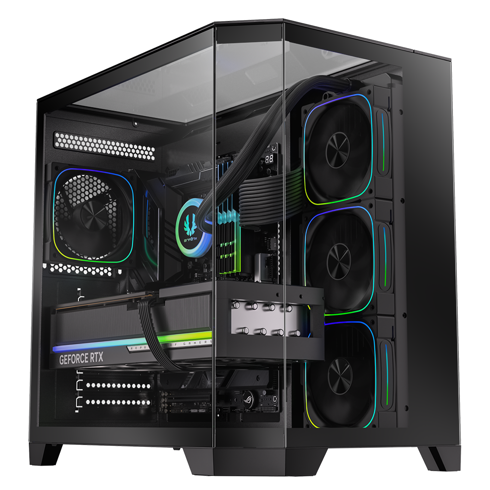BitFenix P100 750W 80+ Bronze ATX 3.1 Tempered Glass FRGB Siyah ATX Mid Tower Kasa