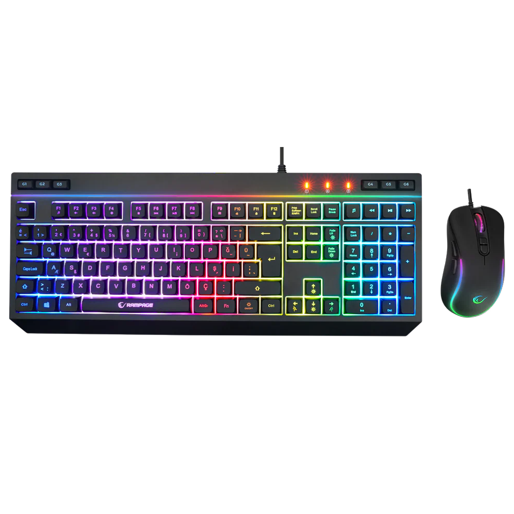 Rampage KM-R57 SERAPHIC RGB Siyah Klavye Mouse Set