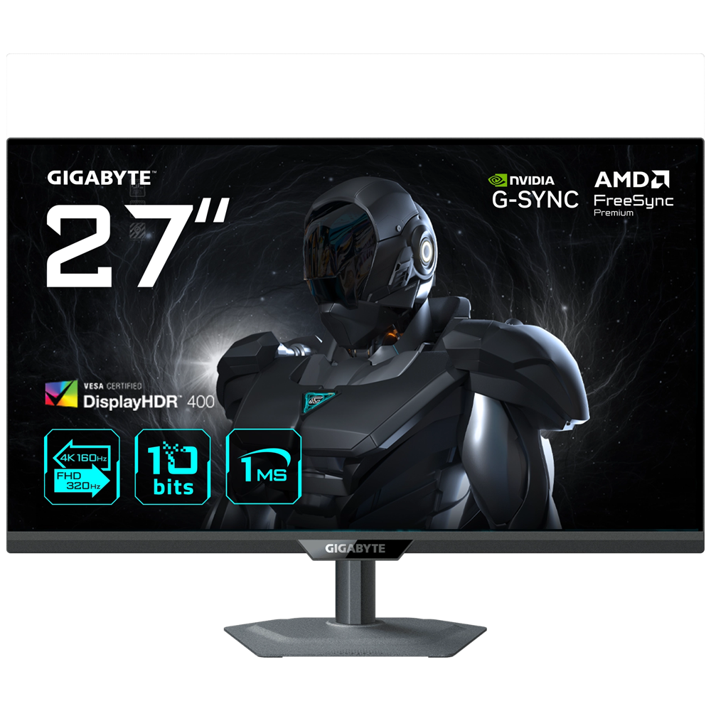 GIGABYTE G27U 27" 4K 160Hz FHD 320Hz 1ms HDMI DP G-Sync HDR400 UHD Dual Mode SS IPS Gaming Monitör