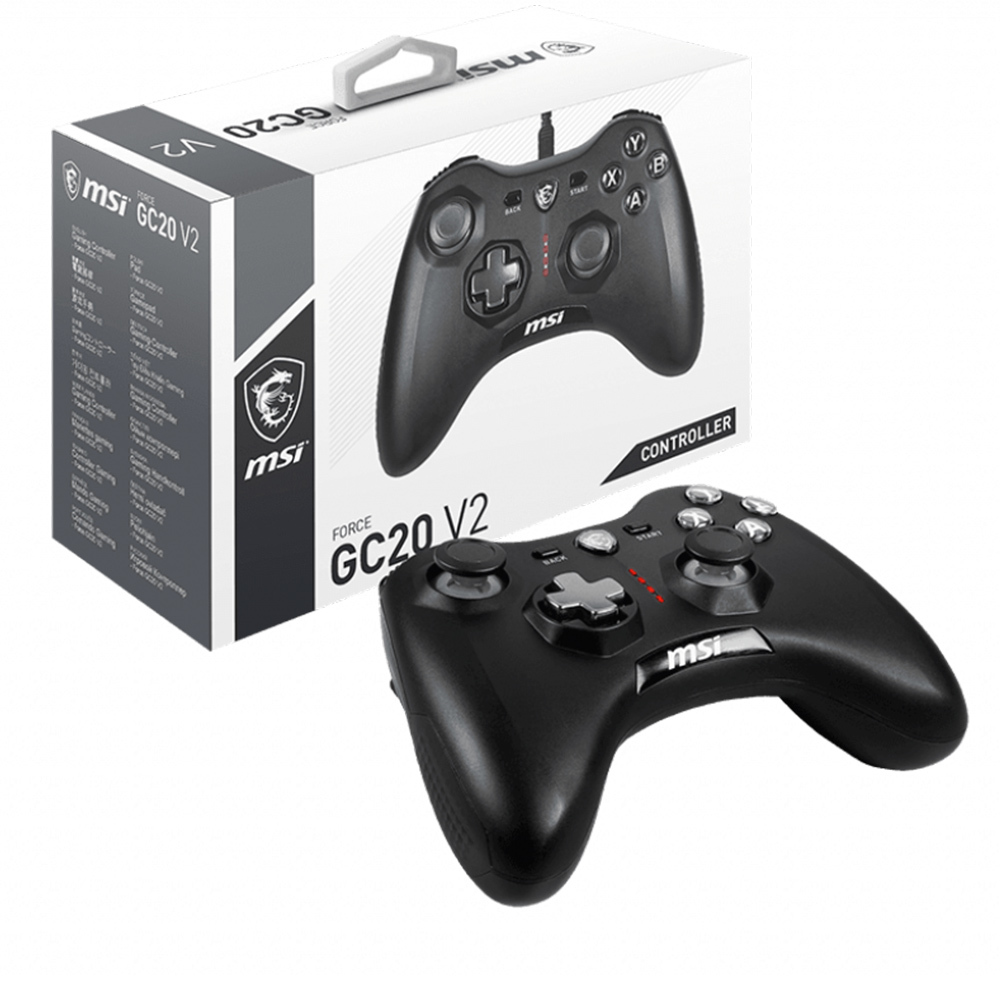 MSI Force GC20 V2 PC Android Uyumlu Kablolu Siyah Gamepad