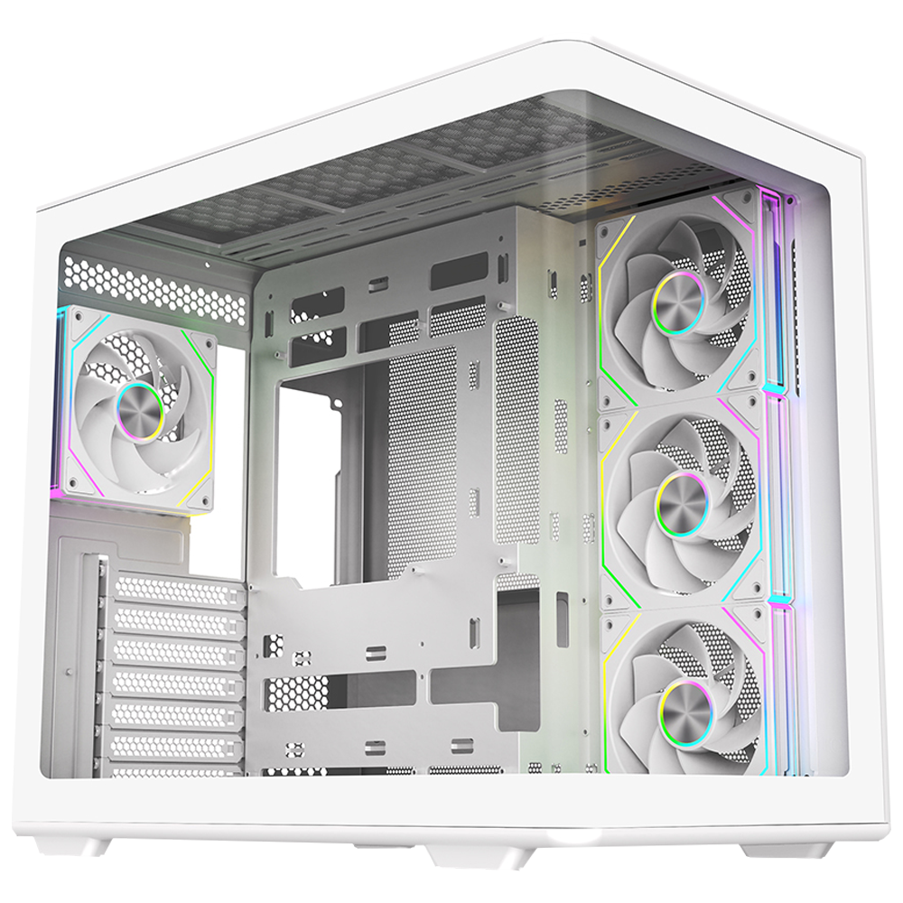 Cooler Master Elite 600 4X120mm ARGB 850W ATX 3.1 PCIe5.0 80+ Gold Curve TG Mid Tower Beyaz Kasa