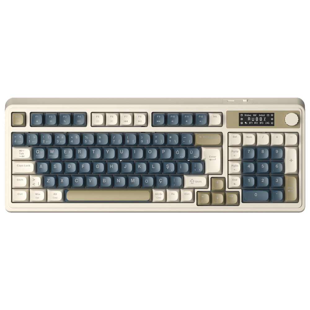 Aula S99 PRO Retro RGB Lacivert Kablosuz Gaming Klavye