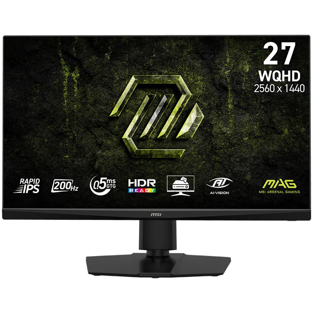 MSI MAG 272QPF E20 27" 200Hz 0.5ms HDMI DP G-Sync FreeSync Premium HDR Ready Pivot WQHD Rapid IPS Monitör