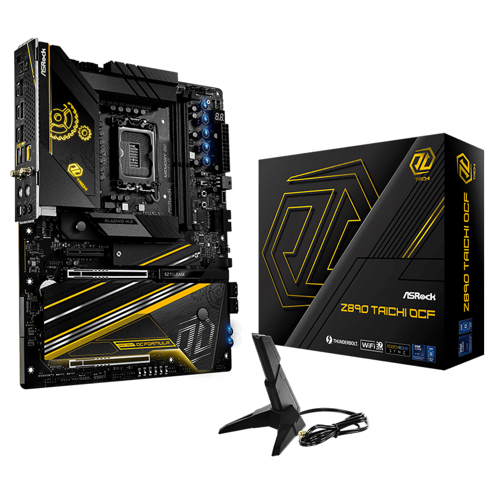 ASROCK Z890 TAICHI OCF WIFI 12735MHz(OC) DDR5 Soket 1851 M.2 ATX Anakart