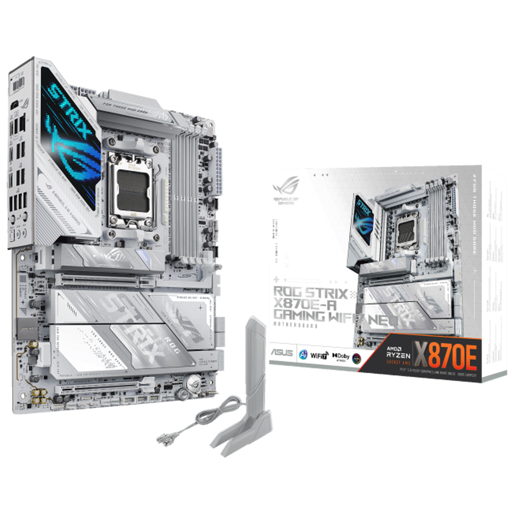 ASUS ROG STRIX X870E-A GAMING WIFI7 NEO 8600MHz(OC) DDR5 Soket AM5 M.2 HDMI DP ATX Anakart