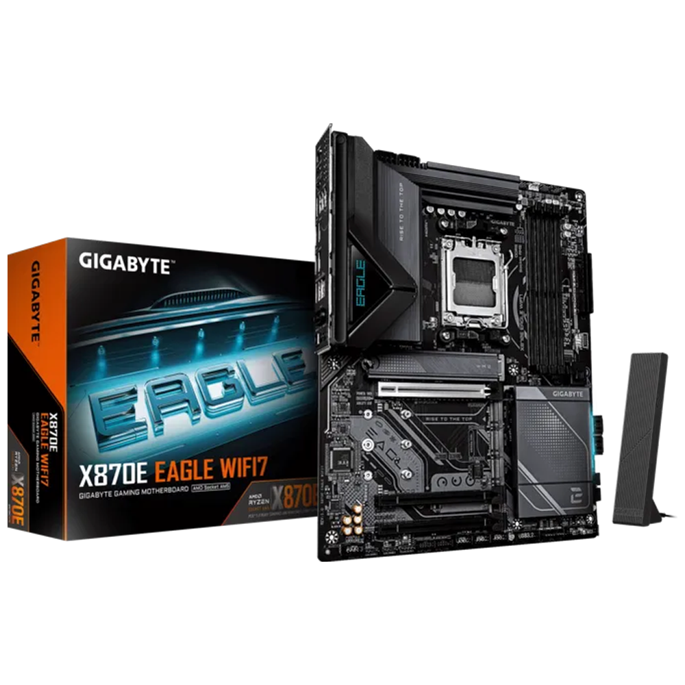 GIGABYTE X870E EAGLE WIFI7 8200MHz(OC) DDR5 Soket AM5 M.2 HDMI ATX Anakart