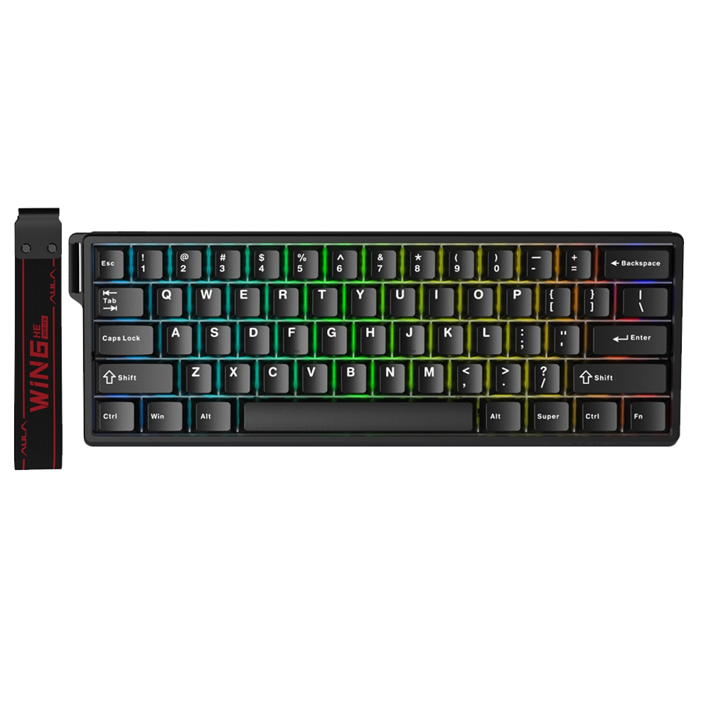 Aula Win60 HE Manyetik Switch Hot Swap TKL RGB Siyah Kablolu Gaming Klavye