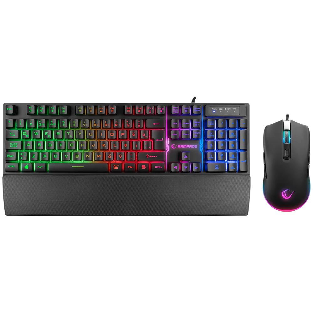 Rampage KM-RX7 FORTUNA V2 Siyah Klavye Mouse Set