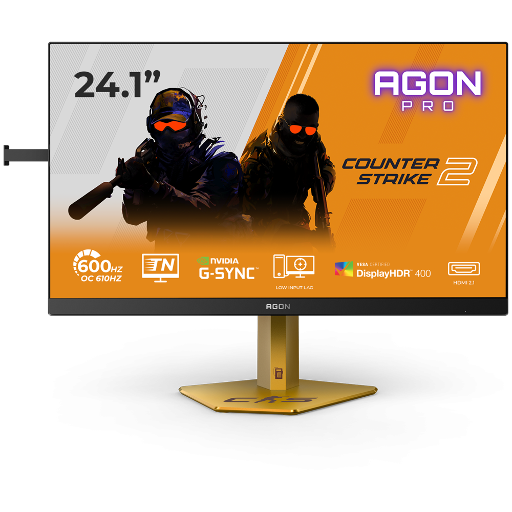 AOC AGON CS24A 24.1" 610Hz 0.3ms HDMI DP G-Sync HDR400 Pivot FHD Ultra Fast TN Esports Pro Gaming Monitör